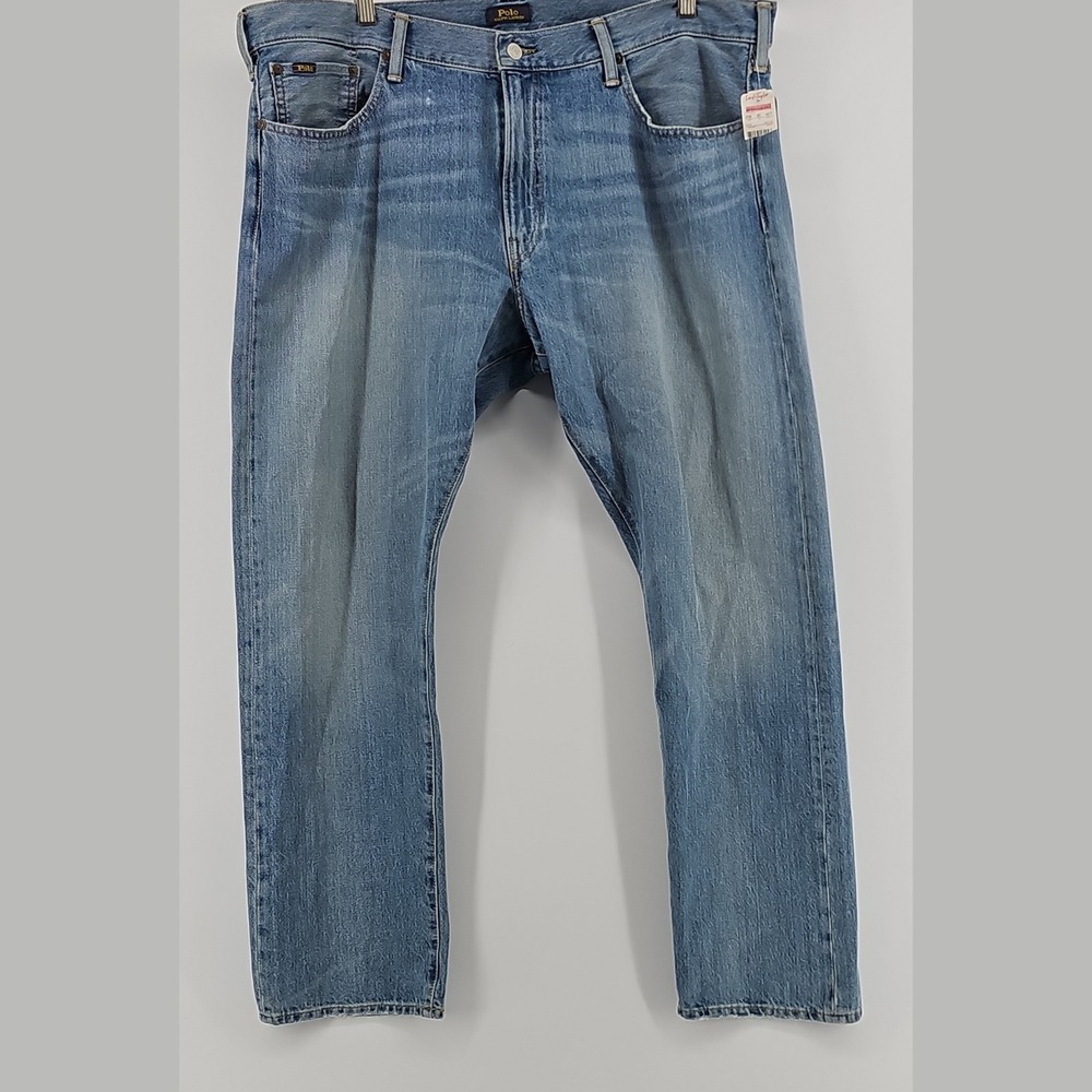 Polo Ralph Lauren Mens Jeans Denim Light Wash Blue 38x30 Classic Fit